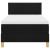 Pat boxspring cu saltea cu saltea Negru 90 x 200 cm țesătură GartenMobel Dekor