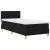 Pat boxspring cu saltea cu saltea Negru 90 x 200 cm țesătură GartenMobel Dekor