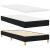 Pat boxspring cu saltea cu saltea Negru 90 x 200 cm țesătură GartenMobel Dekor