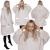 Hanorac tip patura oversize din fleece moale, cu gluga si buzunar mare, gri Household NewTrend