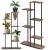 Etajera cu 6 rafturi din metal si MDF, 60x20x113 cm, negru si maro Household NewTrend