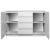 Comoda K160, cu 4 sertare si 2 dulapuri, PAL laminat 16 mm, 160x40x99 cm, alb Household NewTrend