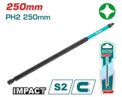 TOTAL - BIT DE IMPACT PH2X250MM PowerTool TopQuality