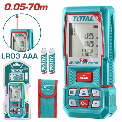TOTAL - APARAT LASER PENTRU MASURARE DISTANTA, INTERVAL DE MASURE 0.05-70m PowerTool TopQuality