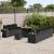 Set de canapele pentru grădină 10 pcs Negru 80 x 80 x 71 cm GartenMobel Dekor