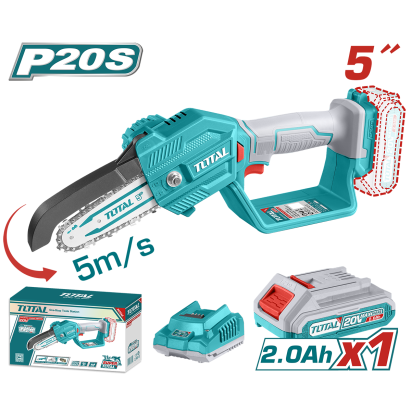 TOTAL - FIERASTRAU ELECTRIC PENTRU CRENGI - 5"(13cm) - 20V (INCLUDE ACUMULATOR SI INCARCATOR) PowerTool TopQuality