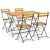 Set mobilier de exterior pliabil, 5 piese, lemn masiv de acacia GartenMobel Dekor