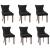 Scaune de sufragerie, 6 buc. negru, material textil  GartenMobel Dekor