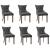 Scaune de sufragerie, 6 buc., gri închis, material textil GartenMobel Dekor