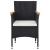 Set mobilier grădină, 5 piese, negru, poliratan, lemn acacia GartenMobel Dekor