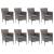 Set mobilier grădină, 9 piese, gri, poliratan, lemn acacia GartenMobel Dekor