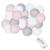 Instalatie decorativa 20 LED, lumina alba calda, 4.1 m, bile roz/alb/gri Household NewTrend