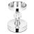 Set 3 sfesnice metalice cu glob cristal si abajur sticla, 28-41 cm, argintiu Household NewTrend