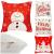 Set 4 fete de perna decorative, 40x40 cm, motive de Craciun, rosu alb Household NewTrend