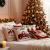 Set 4 fete de perna decorative, 40x40 cm, motive de Craciun, alb rosu Household NewTrend