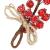 Ramura decorativa cu boabe de merisoare artificiale si snur din iuta, 15x5,5 cm, rosu Household NewTrend