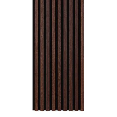 Riflaj MDF decorativ LDA PREMIUM de tip Panou Acustic, Stejar Maro inchis, 260x40 cm Household NewTrend