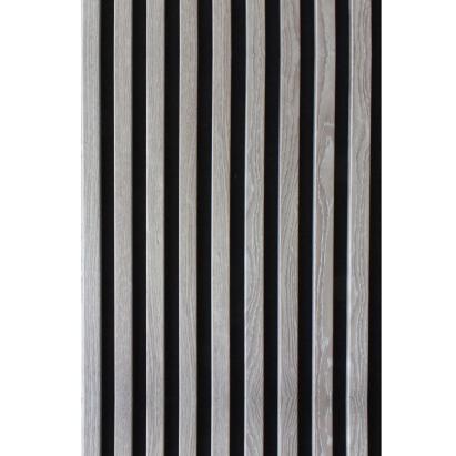 Riflaj MDF decorativ LDA PREMIUM de tip Panou Acustic, Stejar Grafit, 260x40 cm Household NewTrend