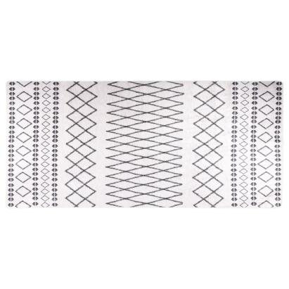 Covor lavabil, negru și alb, 80x300 cm, antiderapant GartenMobel Dekor