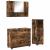 Set de mobilier pentru baie cu sertar 3 pcs Stejar afumat GartenMobel Dekor