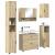 Set de mobilier pentru baie cu sertar 5 pcs Stejar sonoma GartenMobel Dekor