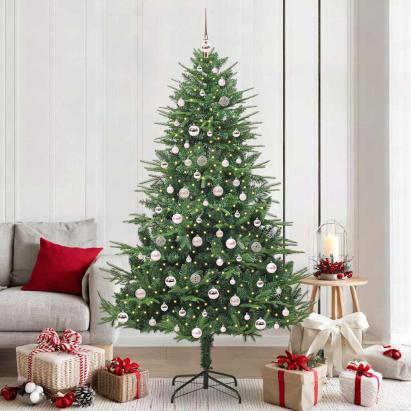 Brad de Crăciun artificial pre-luminat cu set de bile Verde GartenMobel Dekor