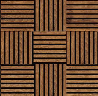 Modul riflaj MDF decorativ LDA PREMIUM de tip panou acustic, Stejar Royal, 30x30 cm Household NewTrend