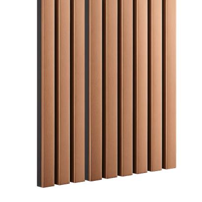 Riflaj MDF decorativ LDA PREMIUM de tip Panou Acustic, Cupru periat, 260x40 cm Household NewTrend