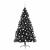 Pom de Crăciun artificial pre-iluminat Negru 180 cm PVC GartenMobel Dekor
