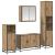 Set de mobilier pentru baie Pe perete 4 pcs stejar artizanal GartenMobel Dekor