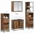 Set de mobilier pentru baie 4 pcs Lemn vechi 65 x 33 x 60 cm GartenMobel Dekor
