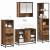 Set de mobilier pentru baie 4 pcs Lemn vechi 80 x 33 x 60 cm GartenMobel Dekor