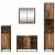 Set de mobilier pentru baie 4 pcs Lemn vechi 80 x 33 x 60 cm GartenMobel Dekor