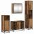 Set de mobilier pentru baie 4 pcs Lemn vechi 80 x 33 x 60 cm GartenMobel Dekor