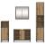 Set de mobilier pentru baie Pe perete 4 pcs stejar artizanal GartenMobel Dekor