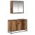 Set de mobilier pentru baie 2 pcs Lemn vechi 90 x 33 x 60 cm GartenMobel Dekor