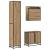 Set de mobilier pentru baie Pe perete 3 pcs stejar artizanal GartenMobel Dekor