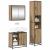 Set de mobilier pentru baie Pe perete 3 pcs stejar artizanal GartenMobel Dekor