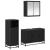 Set de mobilier pentru baie 3 pcs Stejar negru 90 x 33 x 60 cm GartenMobel Dekor
