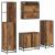 Set de mobilier pentru baie 4 pcs Lemn vechi 65 x 33 x 60 cm GartenMobel Dekor
