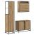 Set de mobilier pentru baie cu sertar 3 pcs stejar artizanal GartenMobel Dekor