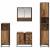 Set de mobilier pentru baie cu sertar cu raft 4 pcs Lemn vechi GartenMobel Dekor