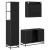 Set de mobilier pentru baie 3 pcs Stejar negru 90 x 33 x 60 cm GartenMobel Dekor