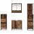 Set de mobilier pentru baie 4 pcs Lemn vechi 65 x 33 x 60 cm GartenMobel Dekor