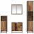 Set de mobilier pentru baie 4 pcs Lemn vechi 65 x 33 x 60 cm GartenMobel Dekor