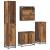 Set de mobilier pentru baie 4 pcs Lemn vechi 65 x 33 x 60 cm GartenMobel Dekor