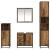 Set de mobilier pentru baie 4 pcs Lemn vechi 65 x 33 x 60 cm GartenMobel Dekor