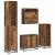 Set de mobilier pentru baie 4 pcs Lemn vechi 65 x 33 x 60 cm GartenMobel Dekor