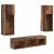 Unități pentru Pereți de TV 5 pcs Stejar Negru 60 x 30 x 30 cm GartenMobel Dekor