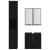 Set dulap baie cu raft cu ușă 3 pcs Stejar Negru Lemn compozit GartenMobel Dekor